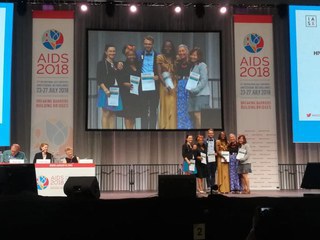 Award for "Get on IT" in Lesotho at the AIDS 2018